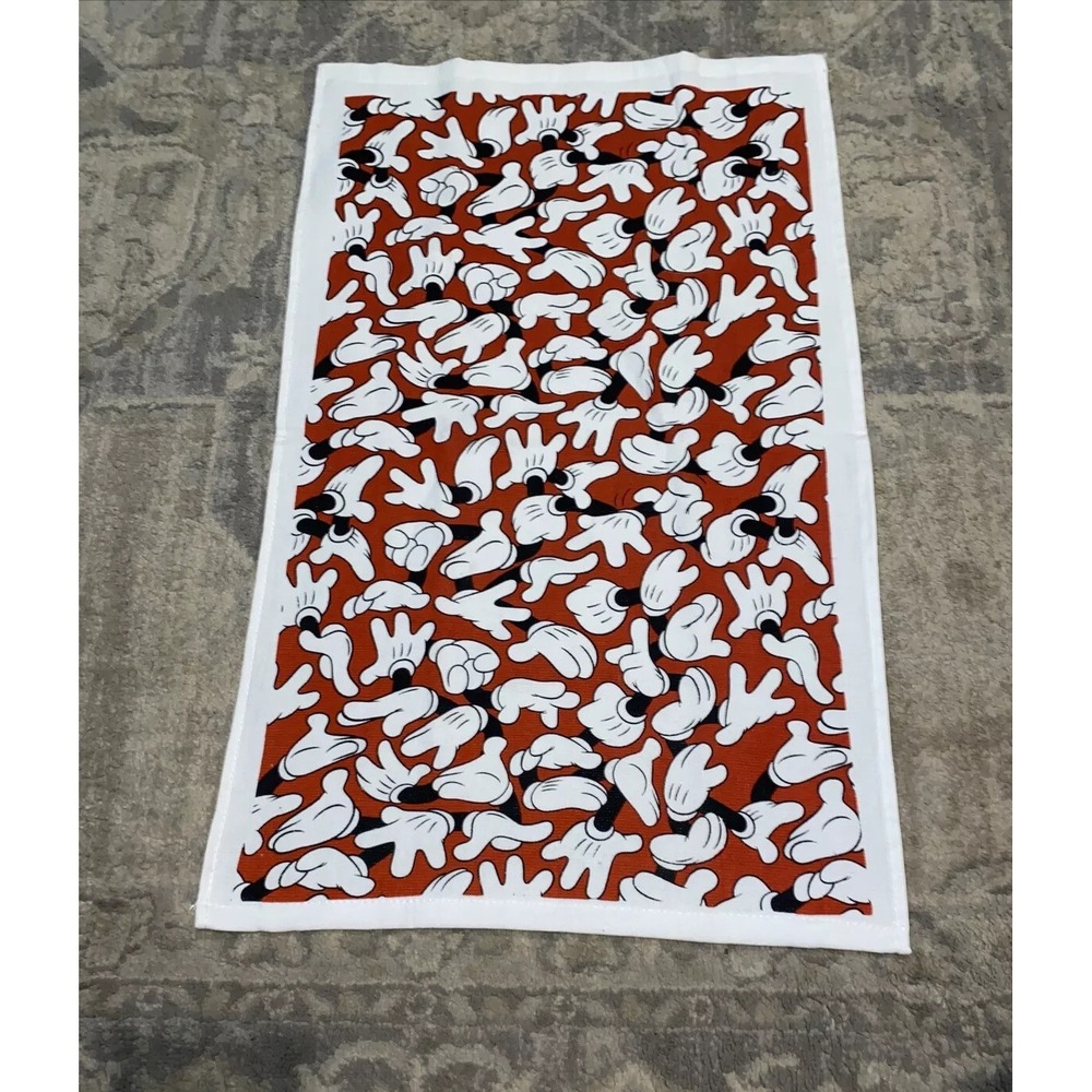 NWOT Disney Mickey Mouse HANDS Kitchen Dish‎ Hand Towel Red Black